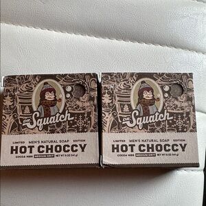 2 Pack Dr. Squatch Hot Choccy Men's Natural Soap Limited Ed